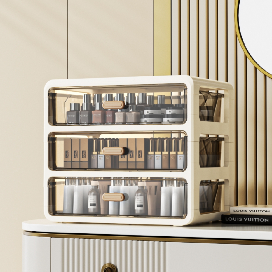 大容量防尘化妆品收纳盒
