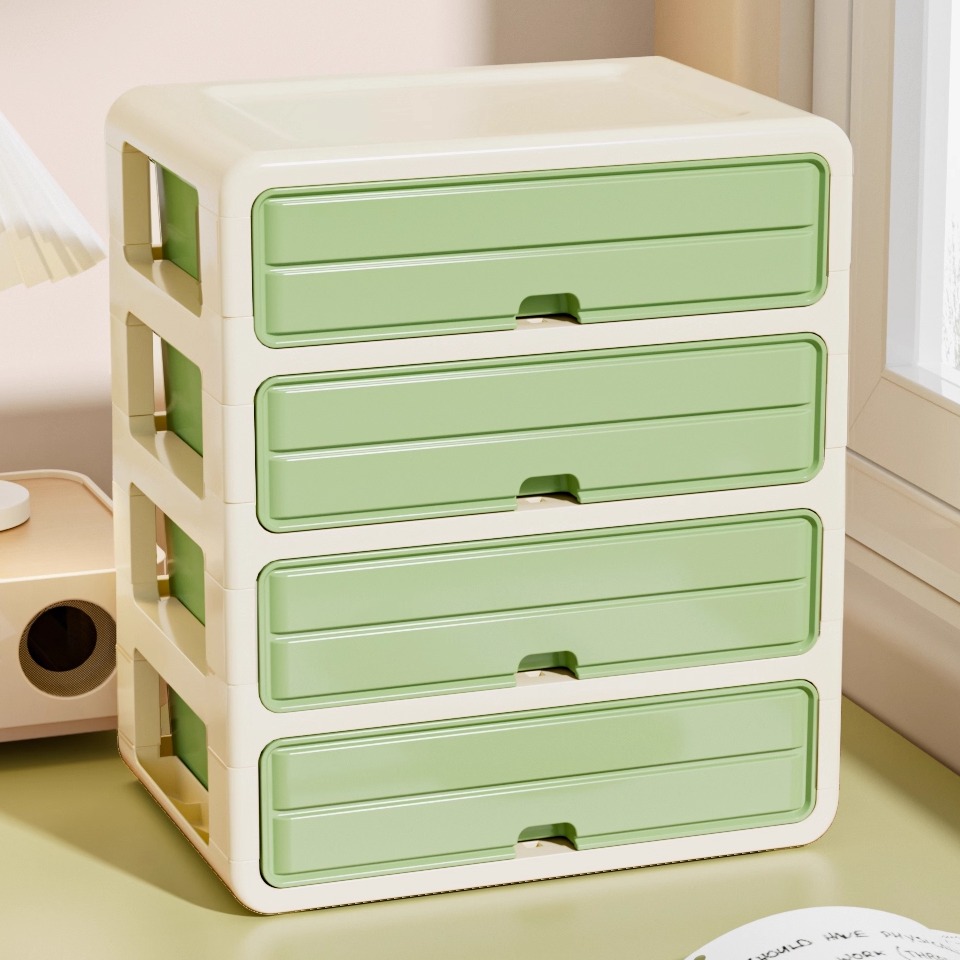桌面置物盒多层学生书桌收纳盒办公桌写字台桌上工位收纳盒展示盒
