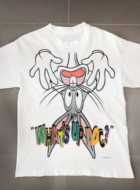 Looney Tunes兔八哥Bugs Bunny tee/tshir可爱印象派涂鸦短袖T恤