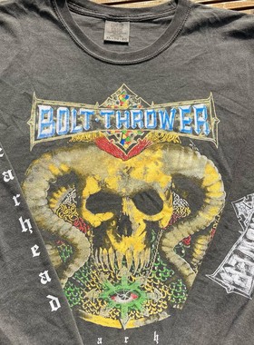 WHO CARE复古大百科bolt thrower乐队长袖T恤美式休闲古着vintage