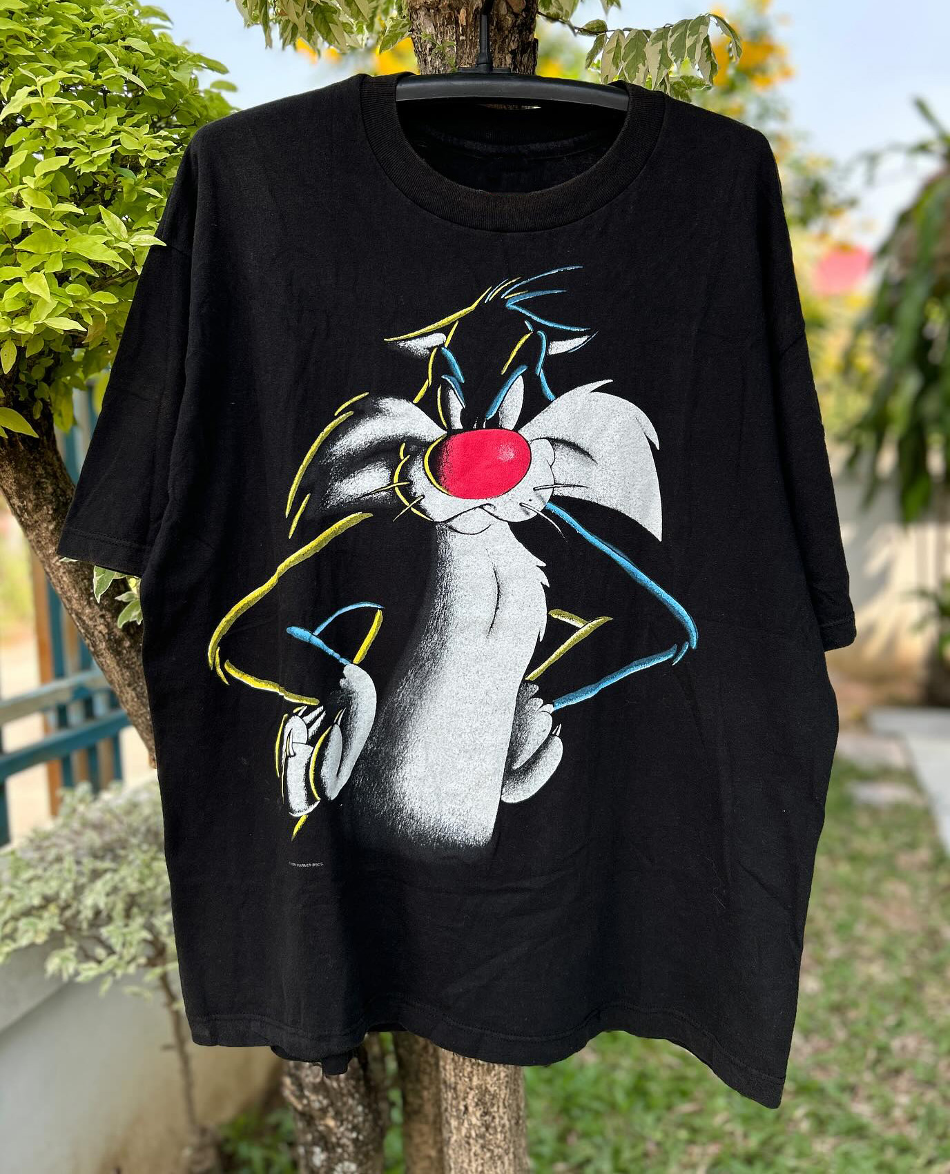 WHO CARE复古大百科Looney Tunes blacktee乐一通美式卡通古着短T