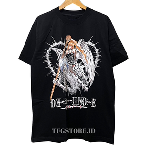 WHO CARE复古大百科 美式高街二次元漫画死亡笔记弥海砂短袖T恤