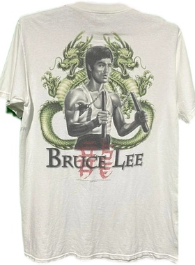 Bruce Lee short sleeves vintage logo李小龙内搭叠穿短袖T恤
