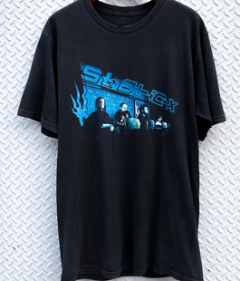 WHO CARE复古大百科static-x band blackee静止X乐队摇滚复古短袖