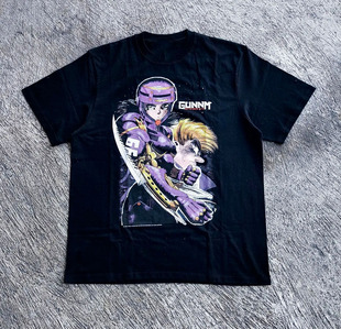 Black阿丽塔战斗天使动漫日系短袖 Alita Anime Angel T恤 Battle