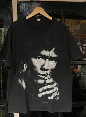 Bruce Lee short sleeves exercise look李小龙宽松垂感短袖T恤