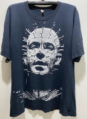 WHO CARE复古大百科猛鬼追魂Hellraiser怪诞短袖T恤宽松高街古着