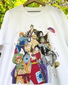 T恤日系二次元 WHO CARE复古大百科草帽团路飞索隆短袖 潮宽松休闲