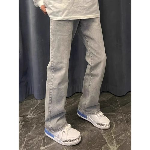 美式高街复古vibe牛仔裤男微喇裤