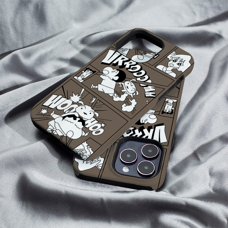 蜡笔小新图iphone16Promax手机壳13适用苹果15plus保护套菲林硬壳12mini二合一XS/XR高级11防摔7/8/SE2全包14