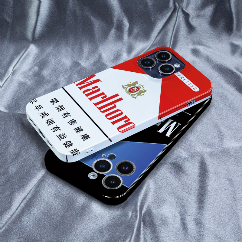 香烟万宝路适用小米14手机壳13红米k60至尊版全包K40S菲林NOTE11TPRO硬壳10青春12SULTRA保护套薄Civi3高级50