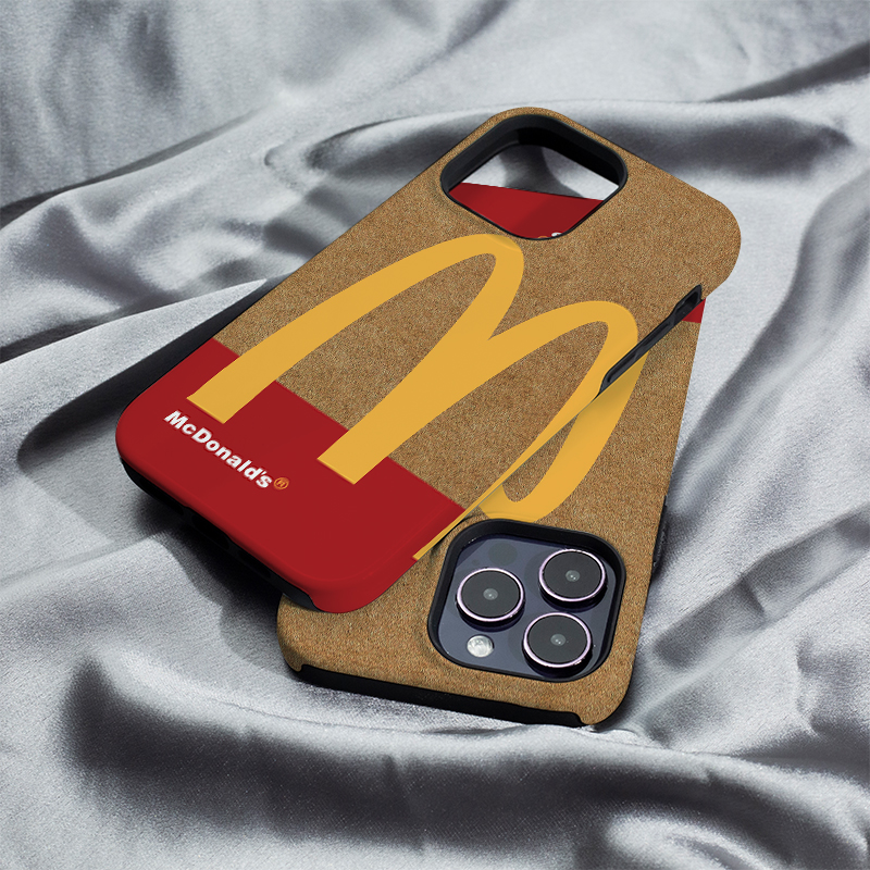 M记外卖袋iphone16Promax手机壳13适用苹果15plus保护套菲林硬壳12mini二合一XS/XR高级11防摔7/8/SE2全包14
