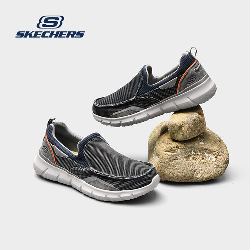 斯凯奇男鞋懒人一脚蹬软底健步鞋