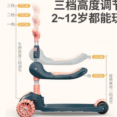 促销滑板车1岁 婴幼儿2岁2男女c小孩三轮一宝宝滑滑车可坐溜溜车