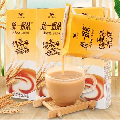 一奶茶盒装麦原味巧克统力草休闲饮料KGL25小0ml*莓6杯整盒特价批