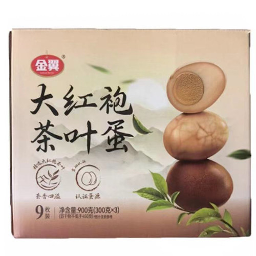 金翼大红袍茶叶蛋9枚装（300g*3)卤蛋熟鸡蛋即食零食fudi代购