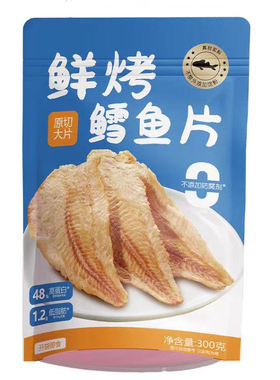 大洋渔夫鲜烤鳕鱼片300g即食鱼零食海鲜海味fudi代购
