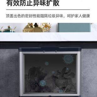 不锈钢家用壁挂创意厨余橱柜门悬挂挂壁有盖筒纸篓 厨房垃圾桶挂式