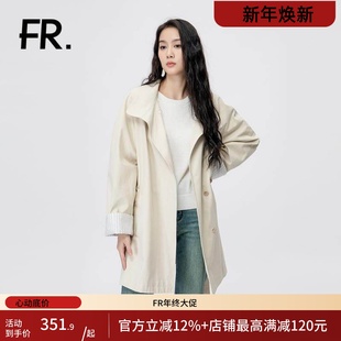 凡人优品女士风衣外套时尚 休闲百搭A920