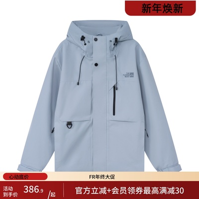 凡人优品连帽外套男女同款冲锋衣夹克户外工装防风A090