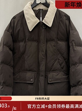 凡人优品棉服棉衣女显瘦保暖外套时尚2025新款翻领短款E388