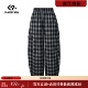 显瘦长裤 凡人优品复古格纹阔腿裤 女松弛感宽松抽绳休闲裤 U142