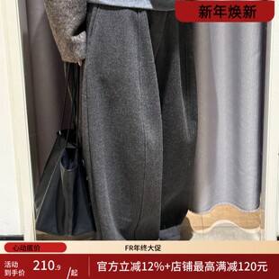 宽松百搭加厚款 凡人优品女装 老爹裤 九分裤 U326 休闲阔腿裤