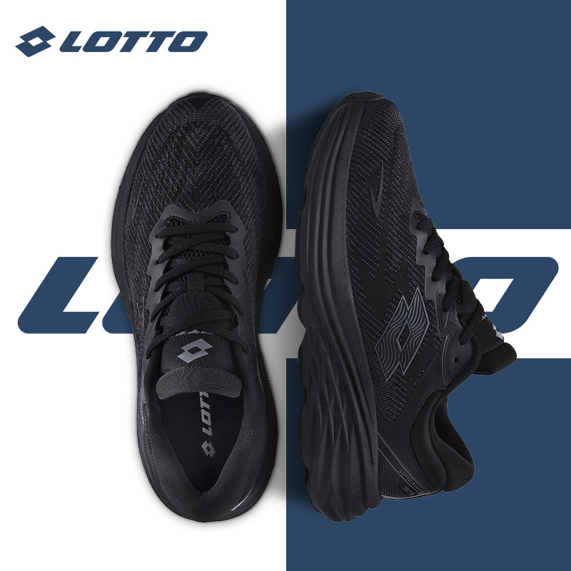 LOTTO乐途男黑色网面碳板跑步鞋2026春夏季新款超轻减震运动跑鞋