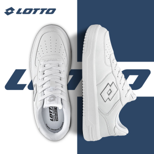 休闲空军一号运动小白鞋 新款 2026春秋季 LOTTO乐途女白色低帮板鞋