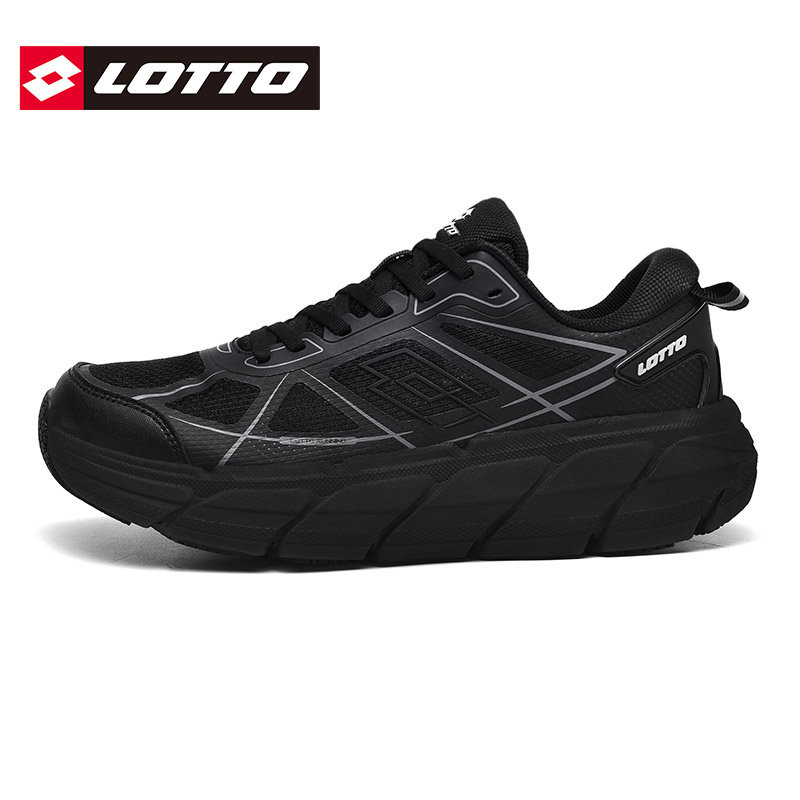 LOTTO乐途男网面透气运动鞋2025秋冬季新款黑色厚底防滑休闲鞋子,运动鞋new,运动休闲鞋,淘宝优惠券,粉丝福利购,淘宝优惠卷