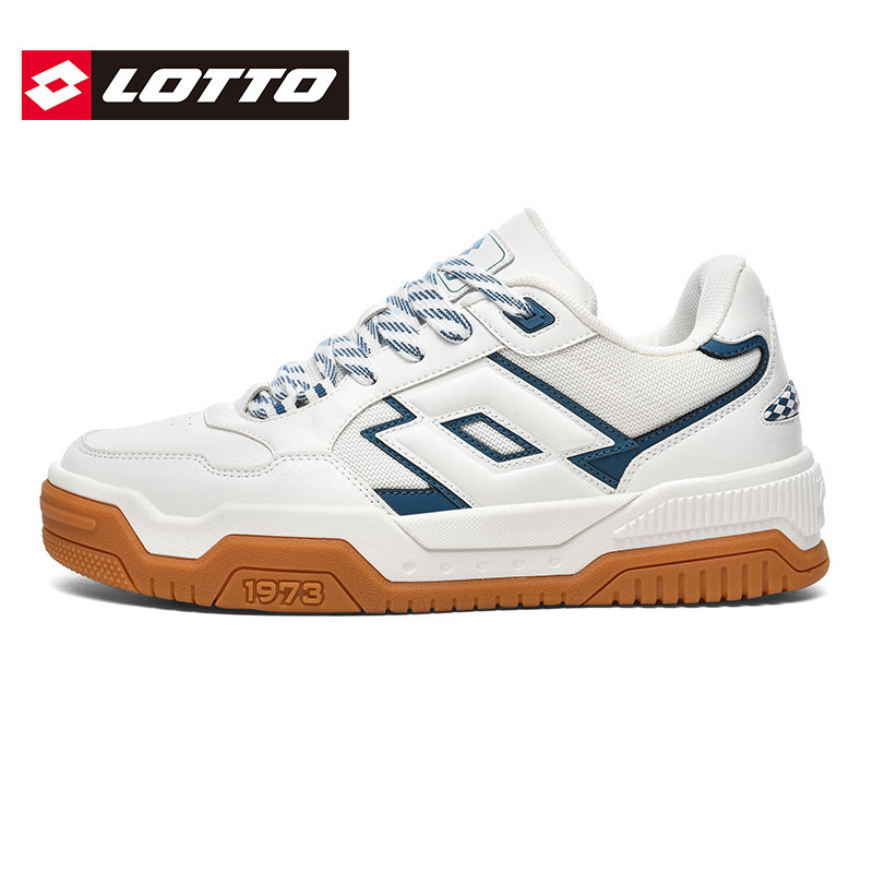 LOTTO乐途男白色厚底低帮板鞋2025秋冬季新款皮面运动休闲面包鞋,运动鞋new,板鞋,淘宝优惠券,粉丝福利购,淘宝优惠卷