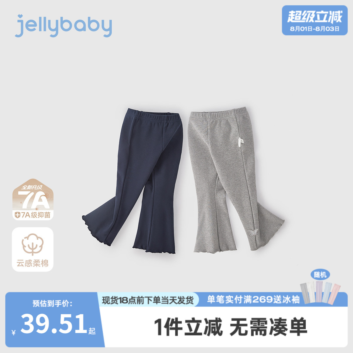 女童打底裤春季外穿宝宝洋气花边微喇休闲裤小童新款儿童裤子女孩