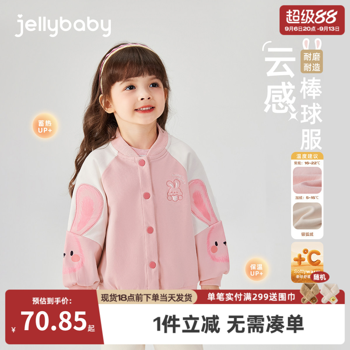 女童棒球服春季小女孩春秋运动儿童春款外套洋气四岁宝宝春装新款