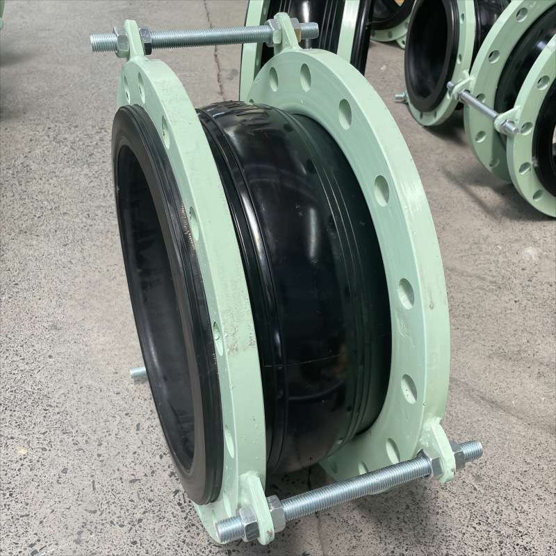 防拉脱可曲挠橡胶软连接 带限位拉杆橡胶接头 法兰式橡胶膨胀节