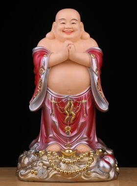 弥勒佛菩萨佛像大肚开心笑佛招财家用客厅办公室店铺供奉树脂摆件