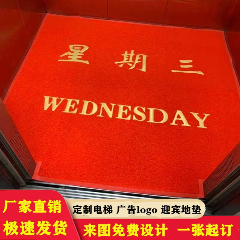 星期地垫定制电梯轿厢进门脚垫 pvc耐磨防滑垫子定做迎宾地毯logo