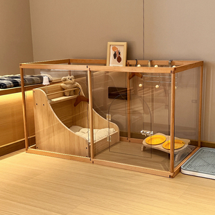 蘑菇宠物狗窝别墅狗围栏狗栅栏自由拼接比熊专用室内家用透明狗笼