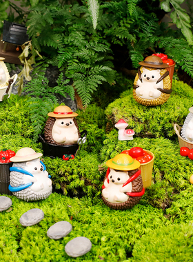 日本BLUE MOUNTAIN可爱丰收刺猬笔架笔筒摆件扭蛋 生日礼物