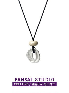 韩系简约不规则几何项链