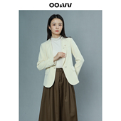 洋气休闲西装 外套女2025秋季 新款 oo&vv米色时尚 高级感短款 小个子