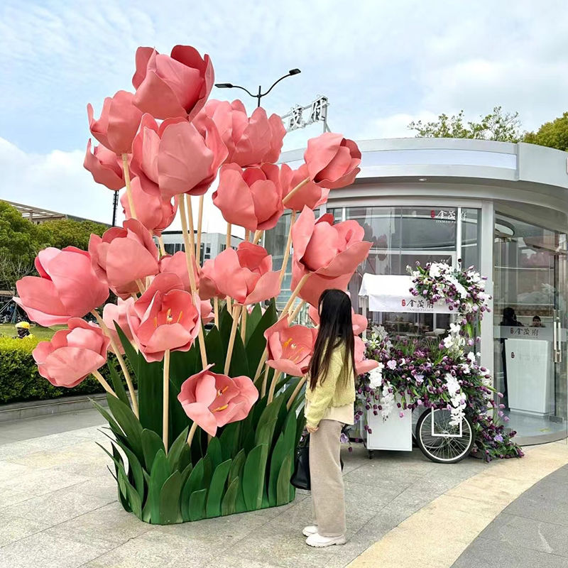大型郁金香仿真花防水户外装饰
