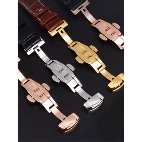 威利默克手表带/welly merck真头层牛皮男女表链蝴蝶扣原装款20mm