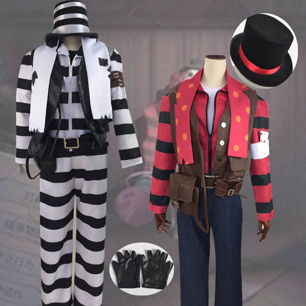 第五人格cos服监管者小丑裘克囚徒赤脸皮肤cospaly服装
