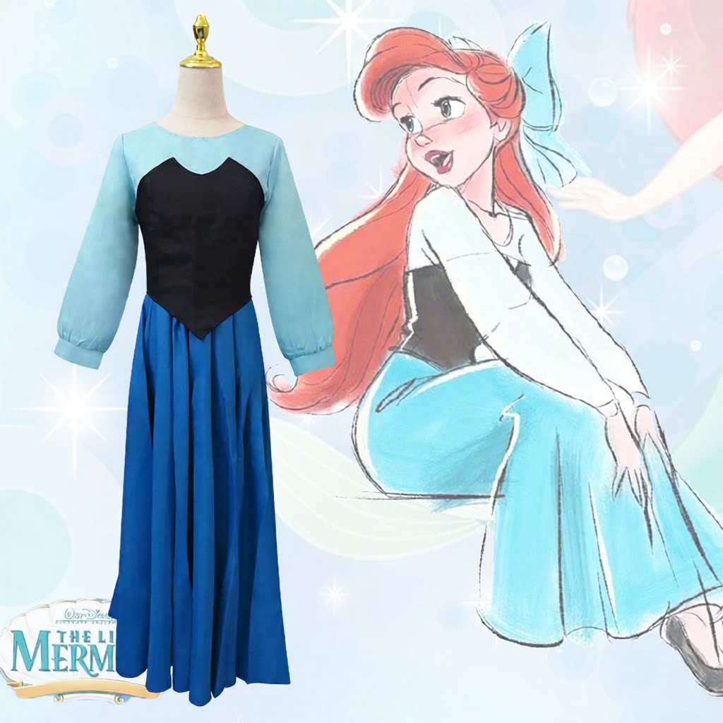 小美人鱼女装海的女儿爱丽儿公主成人连衣裙动漫服装甜美风