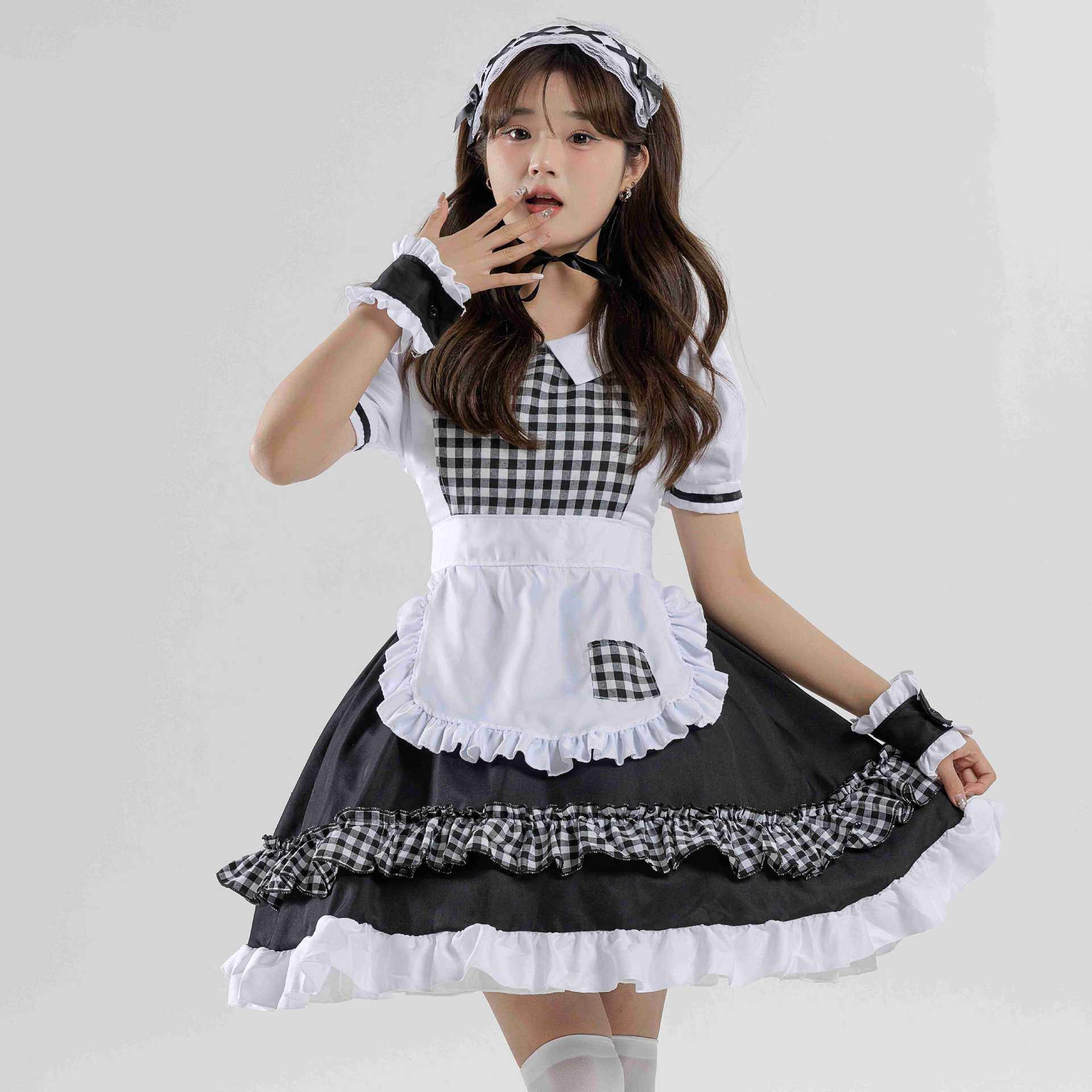 2023圣诞新年礼物裙子圣诞女仆小红帽coslolita萝莉塔洋装服装