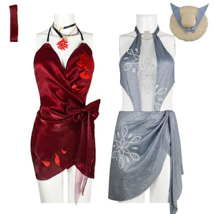 宁红夜午后瑰夏泳衣cosplay服永劫无间cos服顾清寒仲夏霜华女