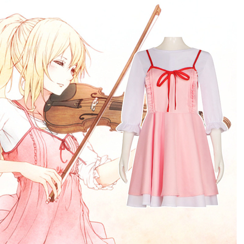 四月你的谎言cos服宫园薰cosplay女装宫园薰日常款同款连衣裙是
