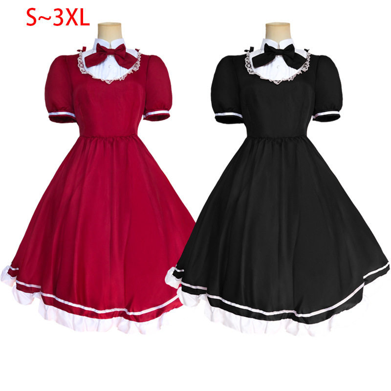 olita黑红连衣裙万圣节cosplay舞台服现货跨进女仆装中世纪L