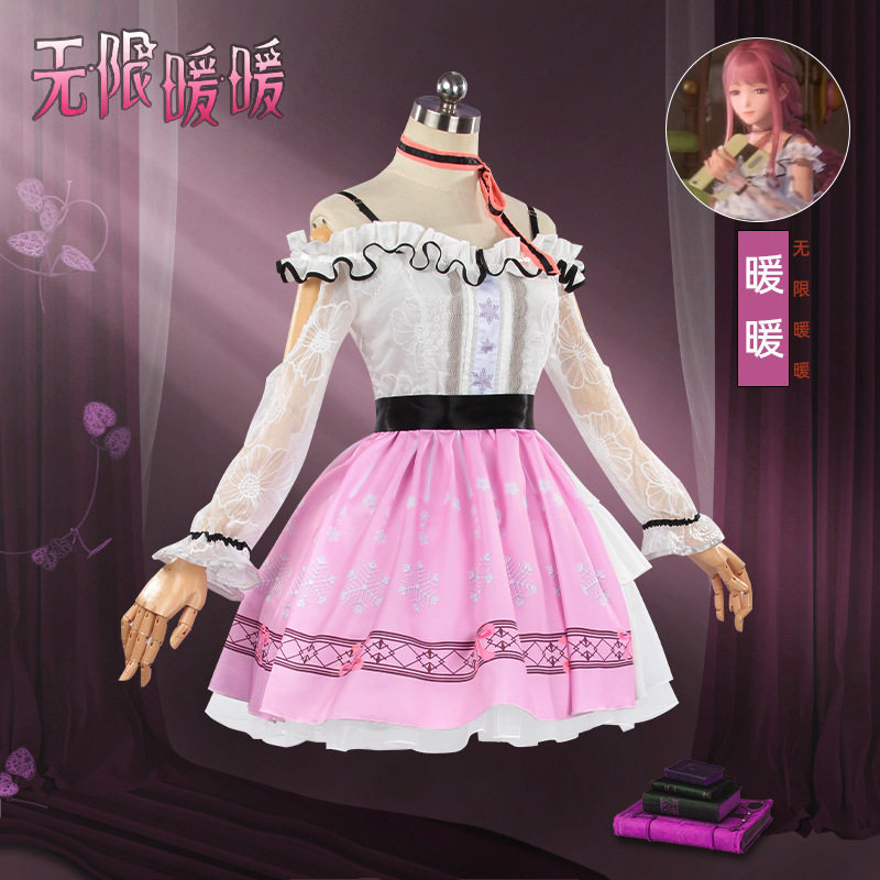 无限暖暖cos服开放世界X换装冒险粉红连衣裙cosplay角色扮演服