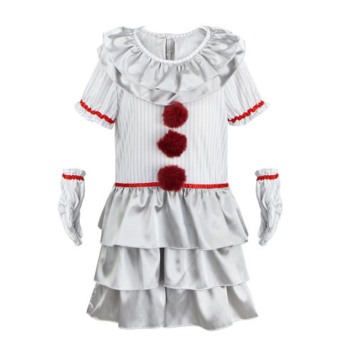cos服佩尼怀斯cosplay万圣节Pennywise表演服小丑回魂儿童女款
